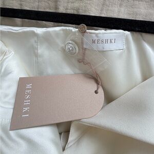 meshki off shoulder top white